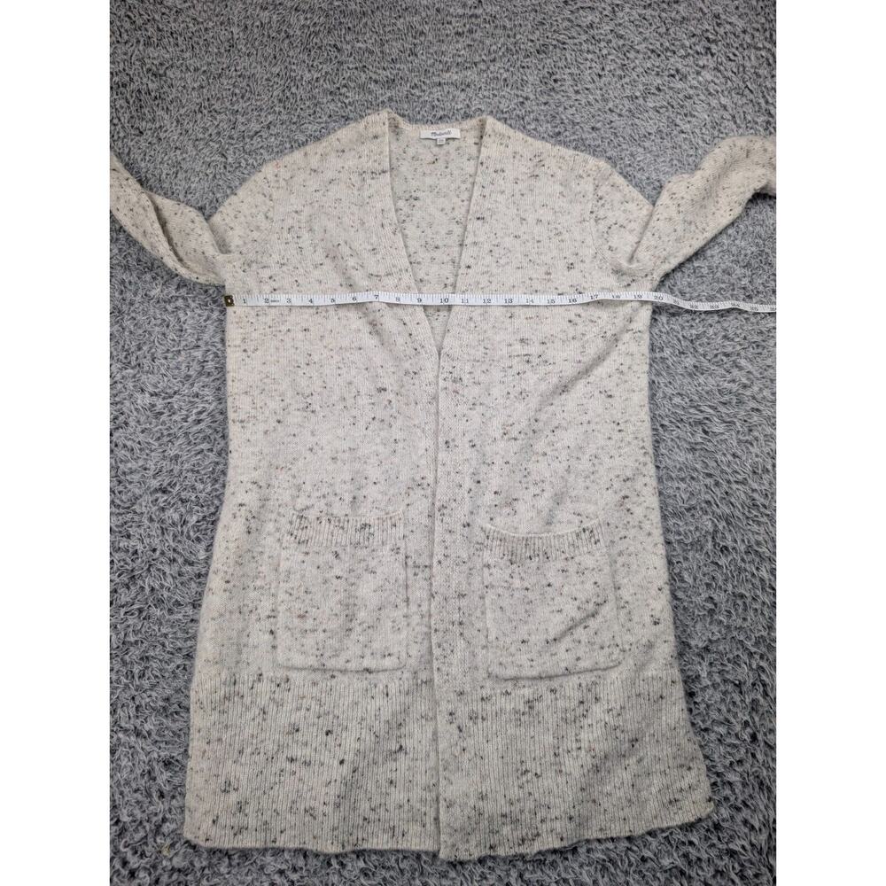 Madewell Sweater Women 2XS XXS Beige Normcore Cardigan Chunky Knit Wool Blend - Picture 4 of 7